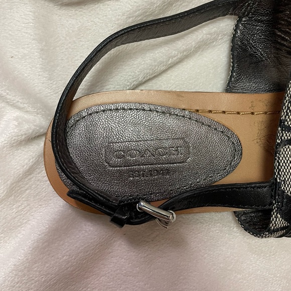 Coach Sandals Black and Tan Coach Hardware - Picture 5 of 9